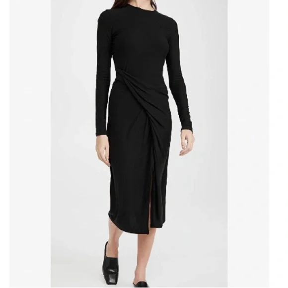Vince | Dresses | Vince Black Long Sleeve Draped Dress | Poshmark Vince | Dresses | Vince Black Long Sleeve Draped Dress | Poshmark